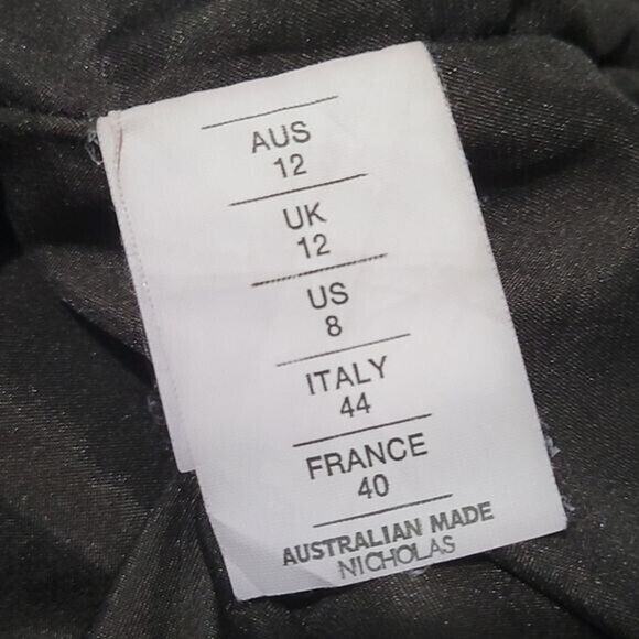 Nicholas Black Off the Shoulder Sleeveless Knee Length Ponte Sheath Dress Size 8 - Picture 10 of 11